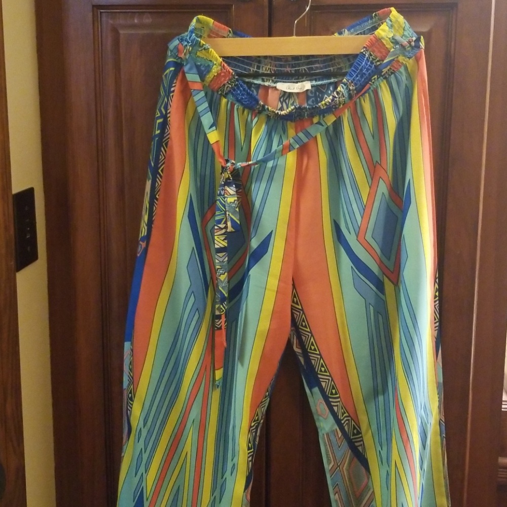 Black Bead Palazzo Pants